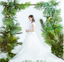 New real scene flower wall photo studio photography props simulation plant green leaf wedding photo live props Forest Flower Wall