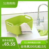 South Korea Changsin Chang Shin Can Drain Bowl Chopstick Dish Wash Basin Basket Double Ear Wash Basin Kitchen Set Items Containing Basket