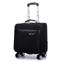 New business boarding case business trip small box trolley case universal wheel Oxford spinning 18 inch suitcase waterproof black