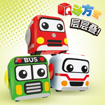 New inertial car pullback car Rotating finger gyro stacking music Boy childrens educational toy car fall resistance