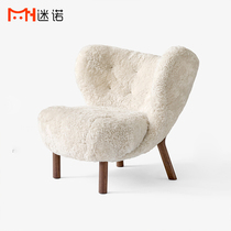 Nordic Creative Designer Leisure Chair Lamb Hair Danish Folkchairs Villa Parlor Living-room Bedroom Balcony Sloth Sofa