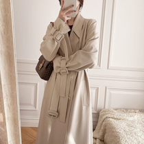 2021 spring and autumn new windbreaker womens mid-length high-end French temperament popular jacket loose hanging coat