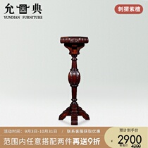 Yundian mahogany furniture rosewood European octagonal flower stand modern simple mahogany flower decoration display stand