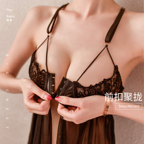 Sexy pajamas female summer thin sexy small breasts gather large size temptation passion transparent suspenders nightgown sex clothes