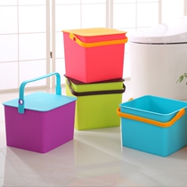  Multifunctional fishing bucket stool Plastic square storage stool bucket storage bucket thickened bucket can sit fishing bucket