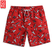(qi ke) beach pants shorts can be launched at the seaside swimming quick-drying loose fashion swimming trunks anti-awkward