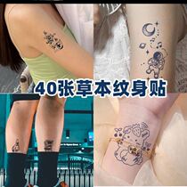 Grass Moto Butterfly Tattoo Sticker Sexy Butterfly Knot Waterproof Persistent Ins Wind Lock Bone Personality Juice Tattoo