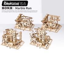 Ruoke 3D DIY puzzle wooden ball track model handmade toys creative holiday gift men