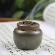 Copper incense burner mini hand stove household ornaments Tower incense car agarwood sandalwood antique craft creative car small