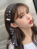 Pressure hair hoop fairy forest department daily wear fashion all-match hair bundle hair band female headband streamer ponytail super fairy