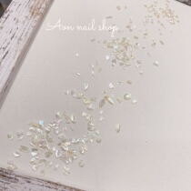 QJforu Day Style Mejia Thick Shell Stone Mesh Red Shell Sheet Nail Ornament Medecor Pink Natural Abalone Fragments