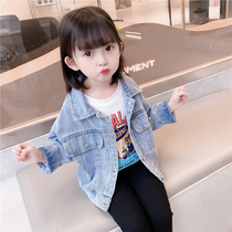 Female baby autumn denim jacket 2021 New 1-3 years old 5 girls Korean version of foreign style children Spring and Autumn casual coat