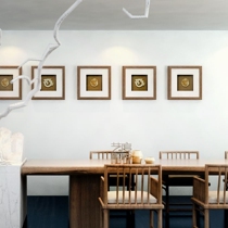 Moving housewarming gifts Chinese tea room hotel jade hanging painting hot pot restaurant pendant model room living room decoration painting