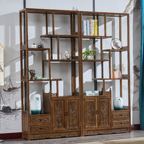 Chicken Wings Wood Bogu Shelf Multi-Treasure Cabinet Red Wood Partition Solid Wood Imitation Antique Shelf Hetang Dorpao Cockaku Shelf shelf