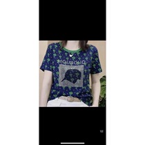 Xunshi Xiaoyu clothing firm 2021 new summer hot diamond hat pattern small flower T-shirt