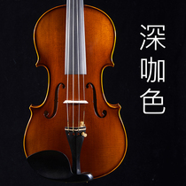 Imported solid wood handmade violin children adult beginner professional grade test performance instruments