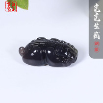 White Jade Family and Tian Yu Smoke Purple Tiger Tiger Raw Wei Pendant Mens Jade Jade Pendant Female Jade Jade Pendant