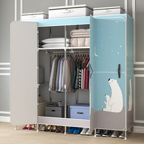 Simple wardrobe Home Bedroom rental room with cloth wardrobe sturdy and durable steel tube plus coarse modern minimalist hanging chefs