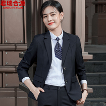 Suit set ladies dress temperament work OL commuter professional wear slim hotel sales office 4s front desk suit