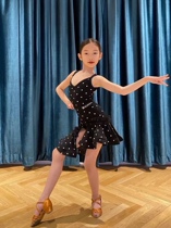 Jacks national standard sswang baby's breath star children's Latin dance practice set rumba sling backless