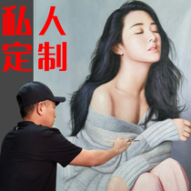 Photo Oil Painting Custom Portrait Persona Pet Painting Hand-painted Decoration Painting Abstract Scenery Nordic Living Room Genguan Hanging Painting