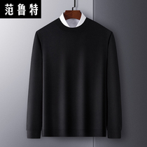 Autumn Winter Mens Round Collar Pure Color Sweater Sweatshirt Casual Goat Sweatshirt Man 100 Pure Wool 100 Lap Thick Knit Cardiovert