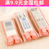  Full 9 9 bow TV air conditioning set-top box remote control cover Fabric lace protective cover remote control cover