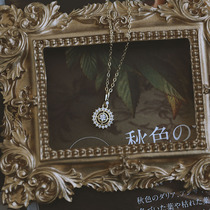 925 pure silver plated 14K gold necklace woman light extravagant and small crowdlock bone chain fur coat chain autumn and winter advanced senses lukewarm wind pendant