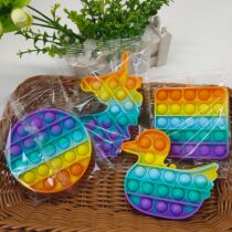 New Environmental Protection Rat Pioneer Childrens Heart Count Puzzle Toy Desktop Decompression Rainbow Toy Silica Gel Press Toy