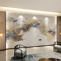 Wallpaper modern minimalist TV background wall atmospheric imitation marble background wall mural living room seamless wall cloth