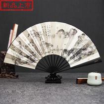 Fan fan ornaments hand crank fan decoration accessories silk fan summer dance fan bamboo bone 4 fan practice fan Silk