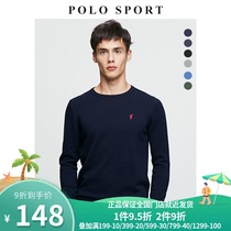 Polo Sport autumn new round neck solid color long sleeve pullover sweater mens business gentleman casual sweater