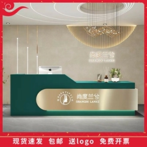 Simple modern beauty salon collection desk clothing storehotels light luxury stainless steel bar desk reception desk