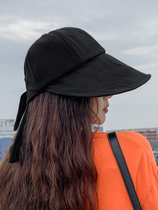 Shopping sun hat female summer sun protection UV proof empty top sun hat Korean tide cover face big eaves cap cap