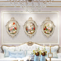 Fuyun Original Triple Living Room Decorative Painting Flowers Simple European Style Sofa Background Painting Mural European Oil Painting