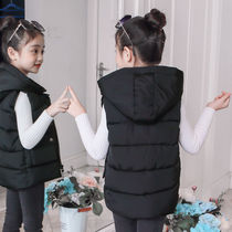 Girl autumn and winter vest 2020 new coat Tong child thick outer wear down cotton children Winter Joker horse clip
