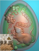 Multi-son and Money Mouse Generation Number of Money Bmp Stone Engraved Jade Sculptures Refined sculptures Grey Figure Antique Furniture