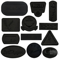 Black embroidery patch Jeans hole patch Clothes adhesive patch patch Repair decal Small cloth patch Embroidery label