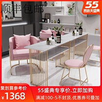 Personality Customised Nordic Marble Beauty Chia Table Tennis Red Single Double Double Layer Medecor Decor Beauty Shop Desk