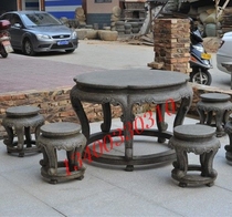 Stone table Courtyard stone stool Garden marble outdoor tea table Outdoor stone table Household table Garden tea table Stone chair