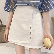 2021 Women Summer Korean version of half body dress New fashion Slim Fit a high purse Hip Skirt Irregular Short Skirt