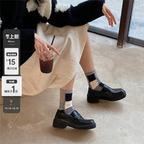LET ME SEE autumn and winter socks ladies ins trend wild street girl simple cotton square stockings