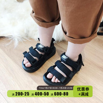 Children sandals 2021 Summer new boy magic sticker soft bottom anti-slip beach shoe baby Han version Toes Sandal