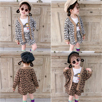 2021 spring new cute Korean version of the trend of two-piece childrens clothing in the small and small child BAO WEN suit tide 5910