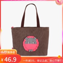Original Lions Single Shoulder Bag Tricolour Patch Autumn Winter New Lady Canvas Large Capacity Casual Cute Big Bag Bag