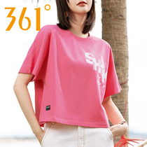 361 sports t-shirt woman 2022 Summer new loose casual short half sleeve blouses round collar breathable 100 lap short sleeves