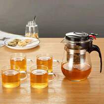 Multi-specification elegant cup teapot Heat-resistant glass tea ceremony cup One-click filter teapot Office tea set Linglong Cup