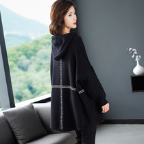 Womens sweater loose autumn and winter clothes 2021 new womens lazy wind thickened mid-length knitted bottoming shirt