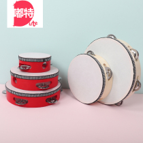 Orf Percussion Childrens Xinjiang dance tambourine Kindergarten teacher beats drummer with hand drummer Rattles