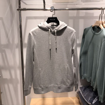 Wake home micro high hooded sweatshirt mens solid color print casual Korean edition fashion versatile young couple new model